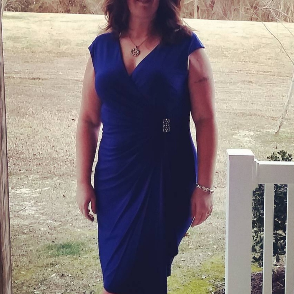Sz 16 Blue Formal Dress with Embellishment Prom